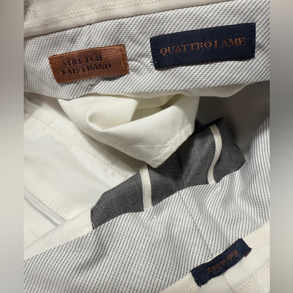 Zanella Devon Men’s Dress Pants Size 36 Gray Quattro Lame Wool Stretch Waistband - Picture 8 of 10